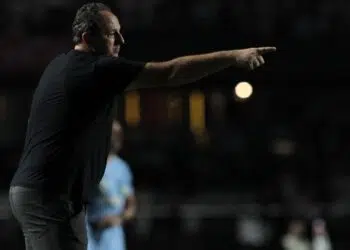 A torcida do São Paulo se irritou com Rogério Ceni, e o treinador demonstrou paciência com a situação (Crédito: Rubens Chiri/ SPFC.NET)