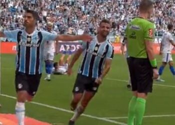 Suárez é o artilheiro do Imortal em 2023 (Crédito: Divulgação/Grêmio)