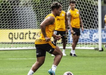 Santos teve semana livre para treinar e focar no clássico contra o Palmeiras (Crédito: Bruno Santoni / Santos FC)