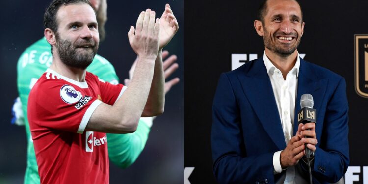 Juan Mata e Giorgio Chiellini (E/D) (Crédito: Getty Images)