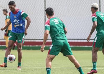 Lelê já treinou com o elenco do Fluminense nesta quinta-feira (Crédito: Marcelo Gonçalves/FFC)