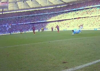 Bahia e Vitória ficar no 1 a 1 em confronto válido pela Copa do Nordeste (Crédito: ESPN/Reprodução)