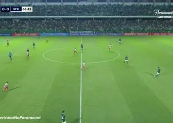 Goiás empata com Santa Fé pela Sul-Americana (Crédito: Reprodução Paramount+)