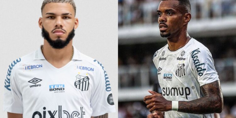 Após ficarem de fora do treino do Santos, Nathan e Lucas Pires terão os seus respectivos casos analisados pela direção alvinegra (Crédito: Reprodução/Santos FC)