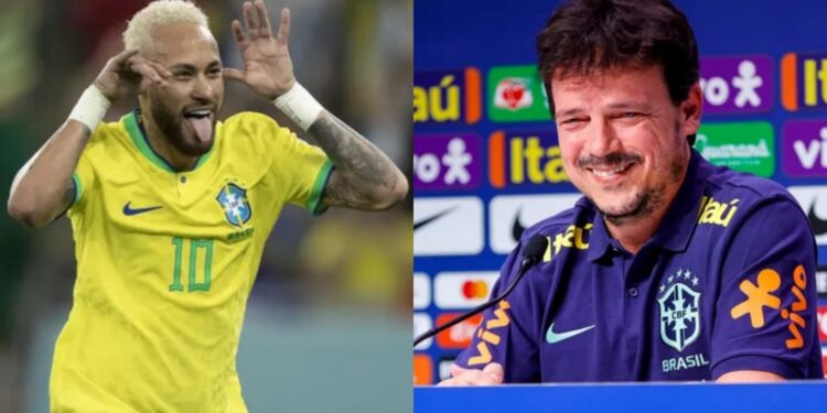 Fernando Diniz, técnico interino da seleção brasileira, elogiou Neymar Jr. (Crédito: Divulgação Lucas Figueiredo e Rodrigo Ferreira / CBF)