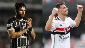 Yuri Alberto e Calleri duelarão em Corinthians x São Paulo (Crédito: Getty Images/Paulo Pinto/São Paulo FC/Flickr)