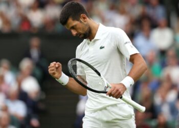 Djokovic foi para a sua oitava final de Wimbledon, a quinta consecutiva de sua carreira, nesta sexta-feira, 14 (Crédito: GettyImages)