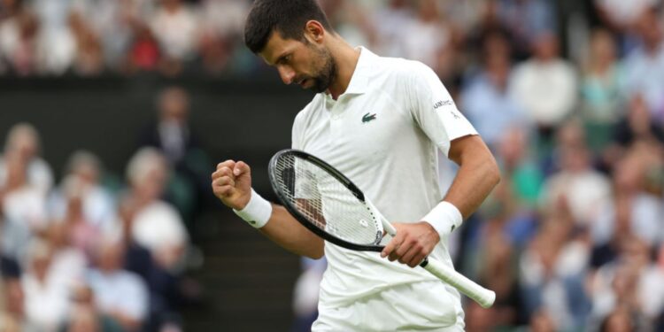 Djokovic foi para a sua oitava final de Wimbledon, a quinta consecutiva de sua carreira, nesta sexta-feira, 14 (Crédito: GettyImages)