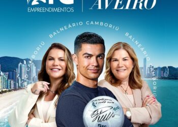 O anúncio mostra Dolores e Kátia Aveiro, mãe e irmã do craque, comentando sobre a nova aposta da família em um imóvel em Balneário Camboriú (Crédito: Foto: Divulgação)