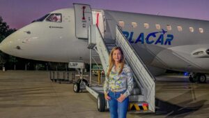 Avião de Leila Pereira teve problema técnico (Crédito: Reprodução / Instagram)