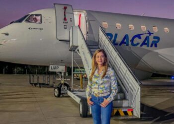 Avião de Leila Pereira teve problema técnico (Crédito: Reprodução / Instagram)