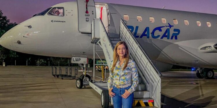 Avião de Leila Pereira teve problema técnico (Crédito: Reprodução / Instagram)