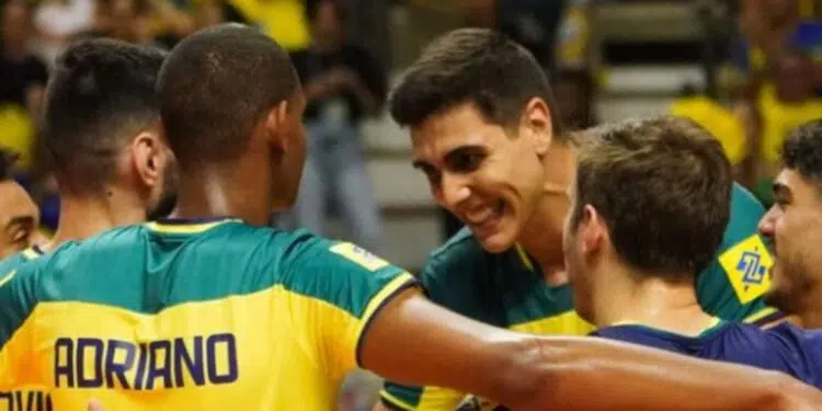 Brasil x Chile agita o torneio masculino de vôlei (Crédito: Reprodução / Instagram)