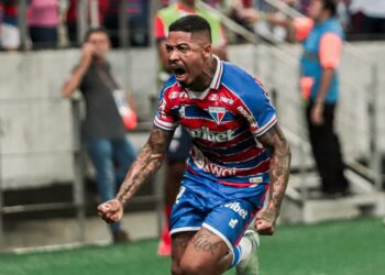 Marinho anota gol da classificação do Fortaleza na Copa Sul-Americana (Crédito: Mateus Lotif/Fortaleza EC)