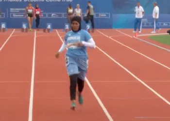 Atleta da Somália faz pior tempo da história nos 100 metros e é investigada (Crédito: Reprodução: Twitter)
