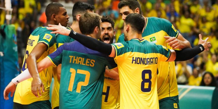 Argentina vence Brasil na final do Sul-Americano de Vôlei (Crédito: Mauricio Val / FVImagem / CBV)