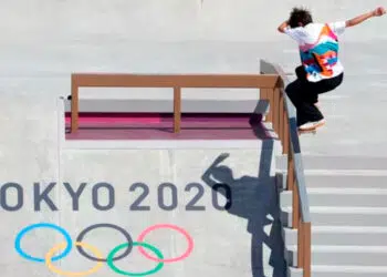 Skate estreou nos Jogos de Tóquio (Crédito: Divulgação/COI)