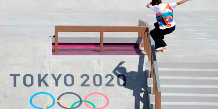Skate estreou nos Jogos de Tóquio (Crédito: Divulgação/COI)