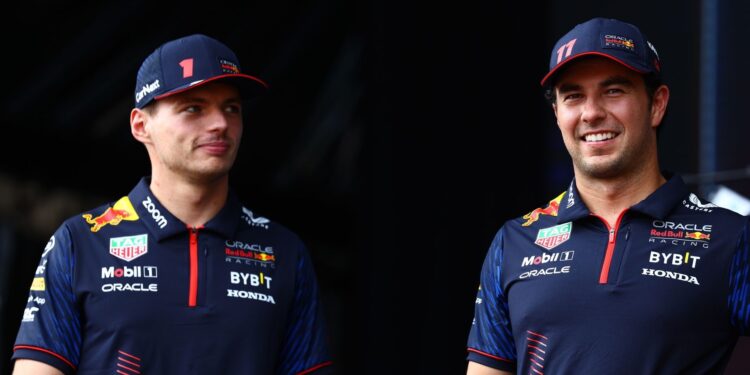 Max Verstappen e Sergio Pérez, pilotos da Red Bull Racing na F1 (Crédito: Getty Images)