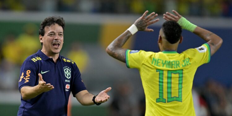 Fernando Diniz e Neymar (Crédito: Getty Images)