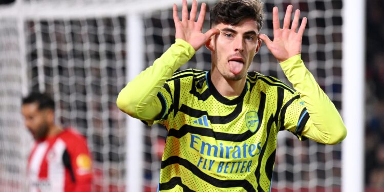 Arsenal contra o Brentford (Crédito: Getty Images)