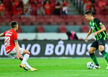 Internacional e América-MG se enfrentaram pela 31ª rodada do Campeonato Brasileiro (Crédito: Mourão Panda/ América-MG)