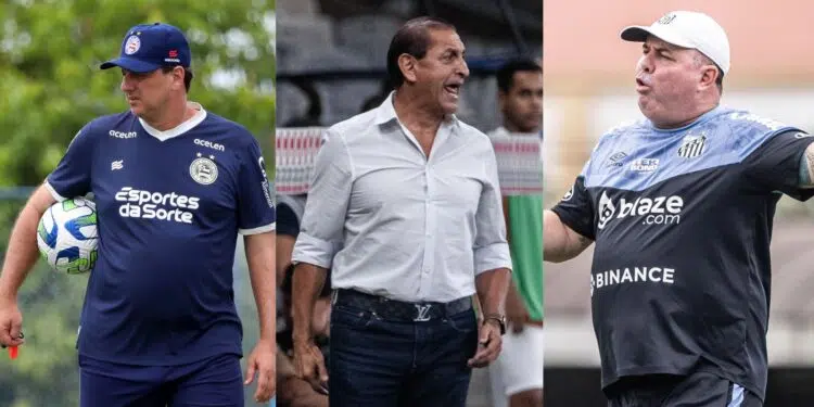 Bahia, Vasco e Santos lutam contra o rebaixamento no Brasileirão (Crédito: Felipe Oliveira/Leandro Amorim/Raul Baretta)