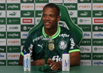 Caio Paulista abre o jogo em apresentação no Palmeiras: “Não houve chapéu” (Crédito: Cesar Greco / Palmeiras)