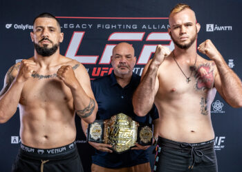 Lopes e Brigagão duelam pelo título dos meio-pesados (Crédito: LFA Brasil)