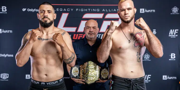Lopes e Brigagão duelam pelo título dos meio-pesados (Crédito: LFA Brasil)