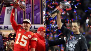 Patrick Mahomes/ Tom Brady (Crédito: Getty Images)