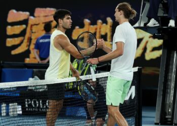 Alcaraz e Zverev (Crédito: Getty Images)