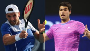 Dimitrov e Alcaraz (Crédito: Getty Images)