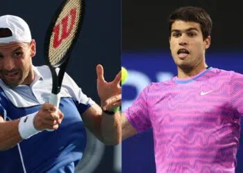 Dimitrov e Alcaraz (Crédito: Getty Images)