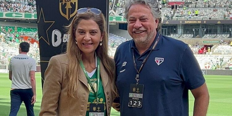 Leila Pereira e Julio Casares (Crédito: Reprodução/Twitter)