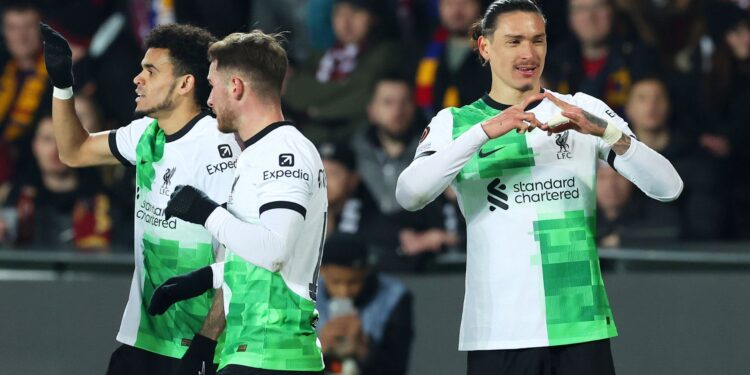 Liverpool goleia Sparta Praga e encaminha classificação na Europa League (Crédito: Getty Images)