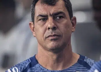 Carille, técnico do Santos (Crédito: Raul Baretta/Santos FC/Flickr)