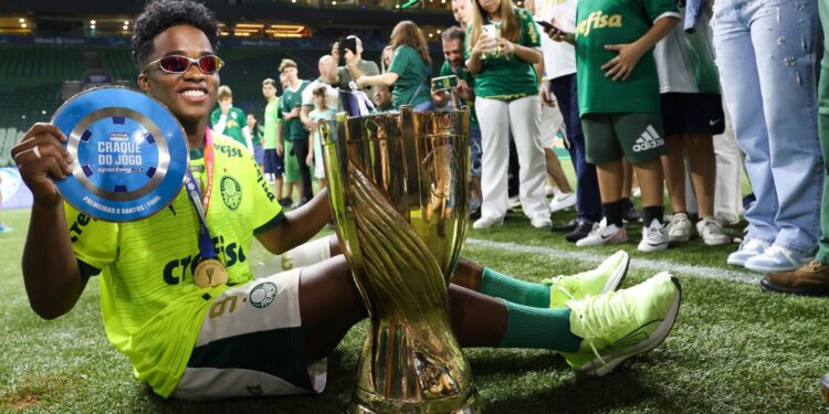 Endrick admite desejo após título com Palmeiras (Crédito: Getty Images)