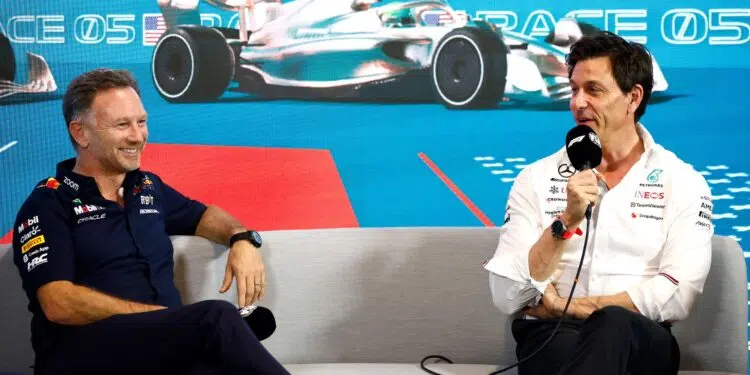 Christian Horner e Toto Wolff (Crédito: Getty Images)