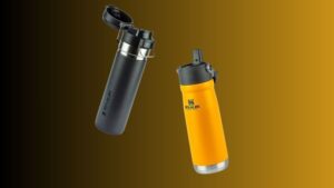 Com variados modelos, selecionamos algumas garrafas da Stanley à venda por preços convidativos na loja do Mercado Livre que podem te interessar (Crédito: Créditos: Reprodução/Mercado Livre)