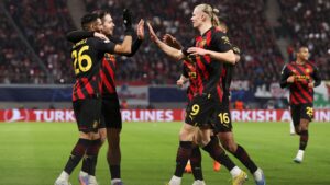 Manchester City e RB Leipzig pela Champions League - Getty Images