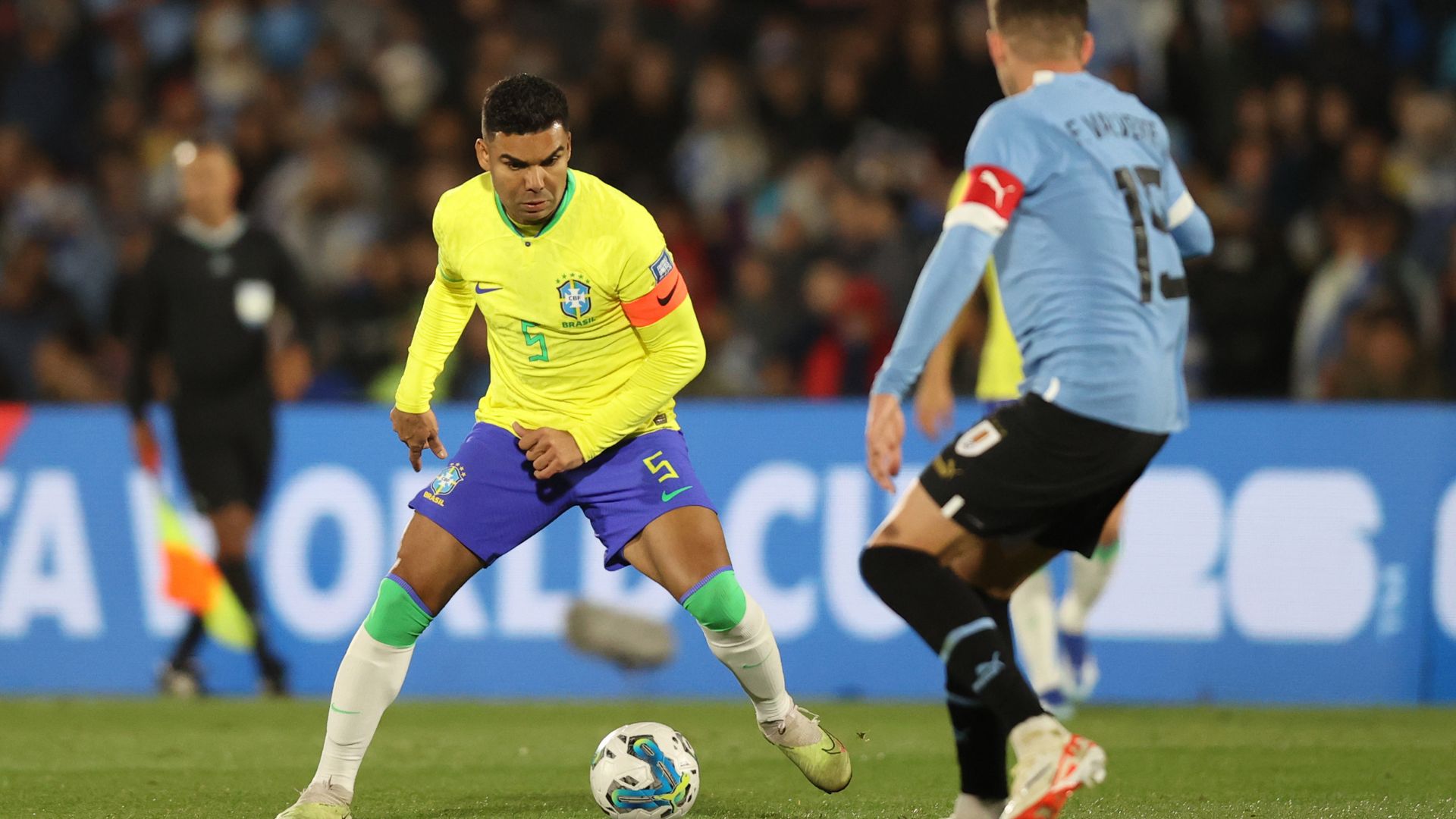 Casemiro em Uruguai x Brasil - Vitor Silva/CBF/Flickr