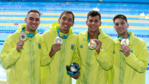 Seleção venceu o revezamento 4x200m livre masculino - Satiro Sodré/CBDA