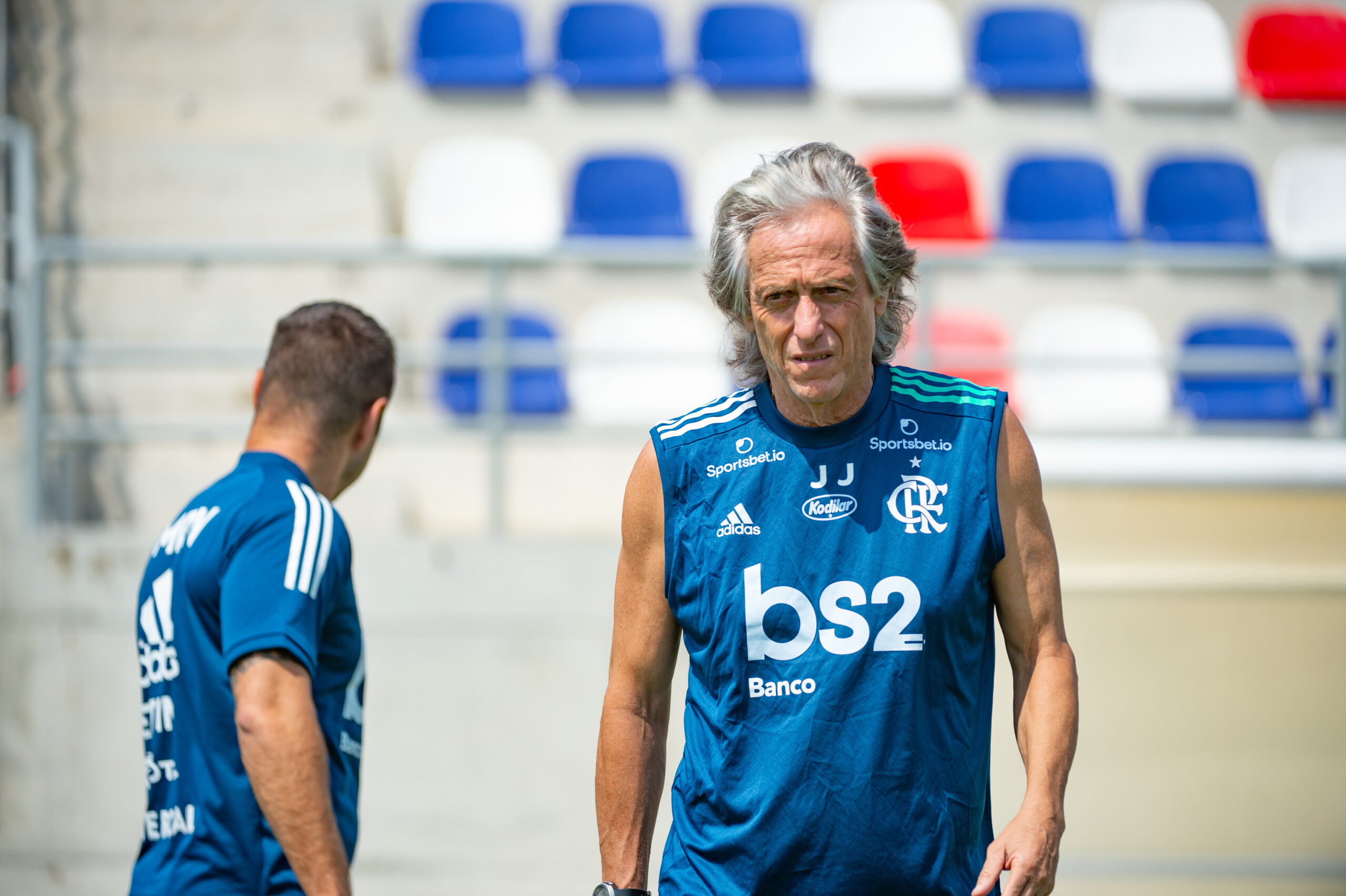 Jorge Jesus foi compara a Tiago Nunes, técnico do Corinthians - Alexandre Vidal / Flamengo