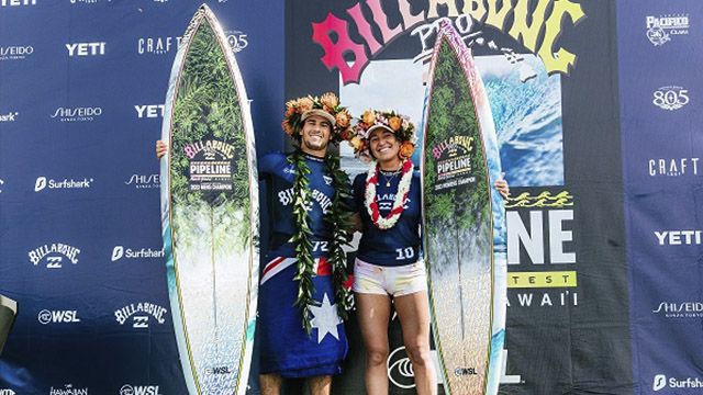 Jack Robinson e Carissa Moore iniciam a temporada em grande estilo - Tony Heff/World Surf League