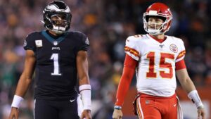 Hurts e Mahomes irão comandar show ao longo dos 60 minutos de jogos - Getty Images