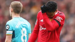 Casemiro voltou a ser expulso pelo United na Premier League - Getty Images