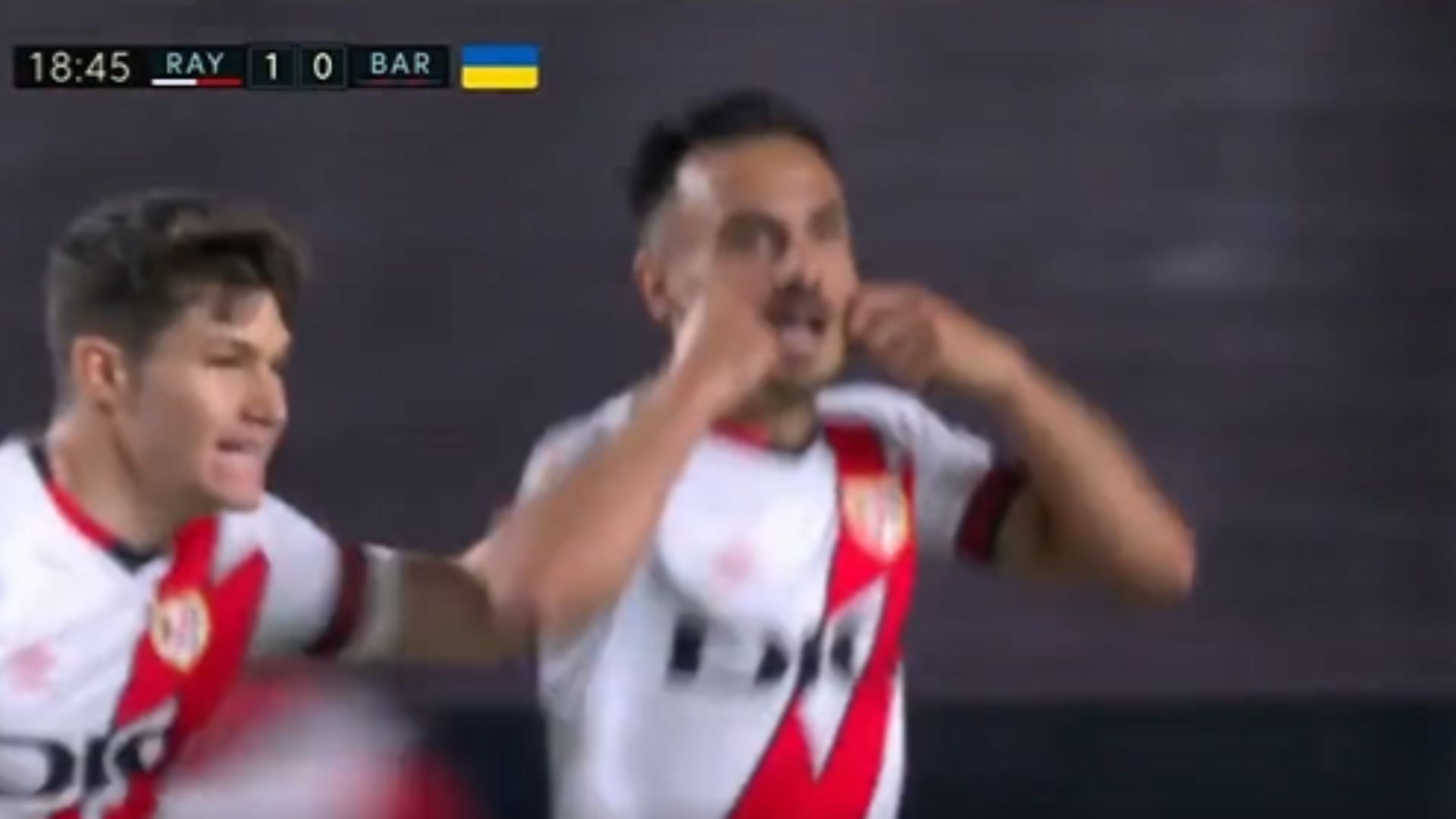 Rayo Vallecano e Barcelona pelo Campeonato Espanhol - Reprodução ESPN