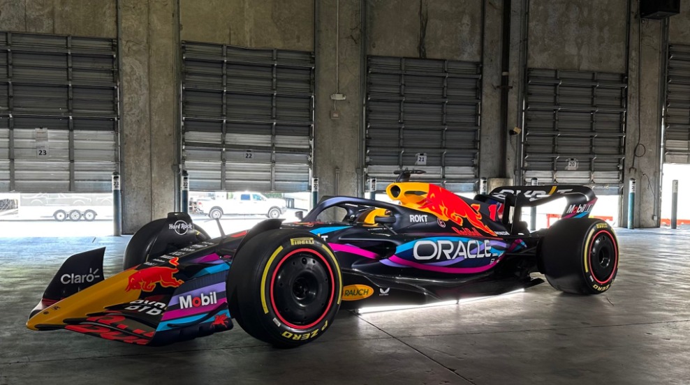 Novo carro da Red Bull para o GP de Miami - Foto: Divulgação/Twitter