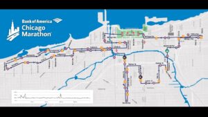 Percurso plano, com baixa altimetria bom para quem busca tempo - arte: Chicago Marathon